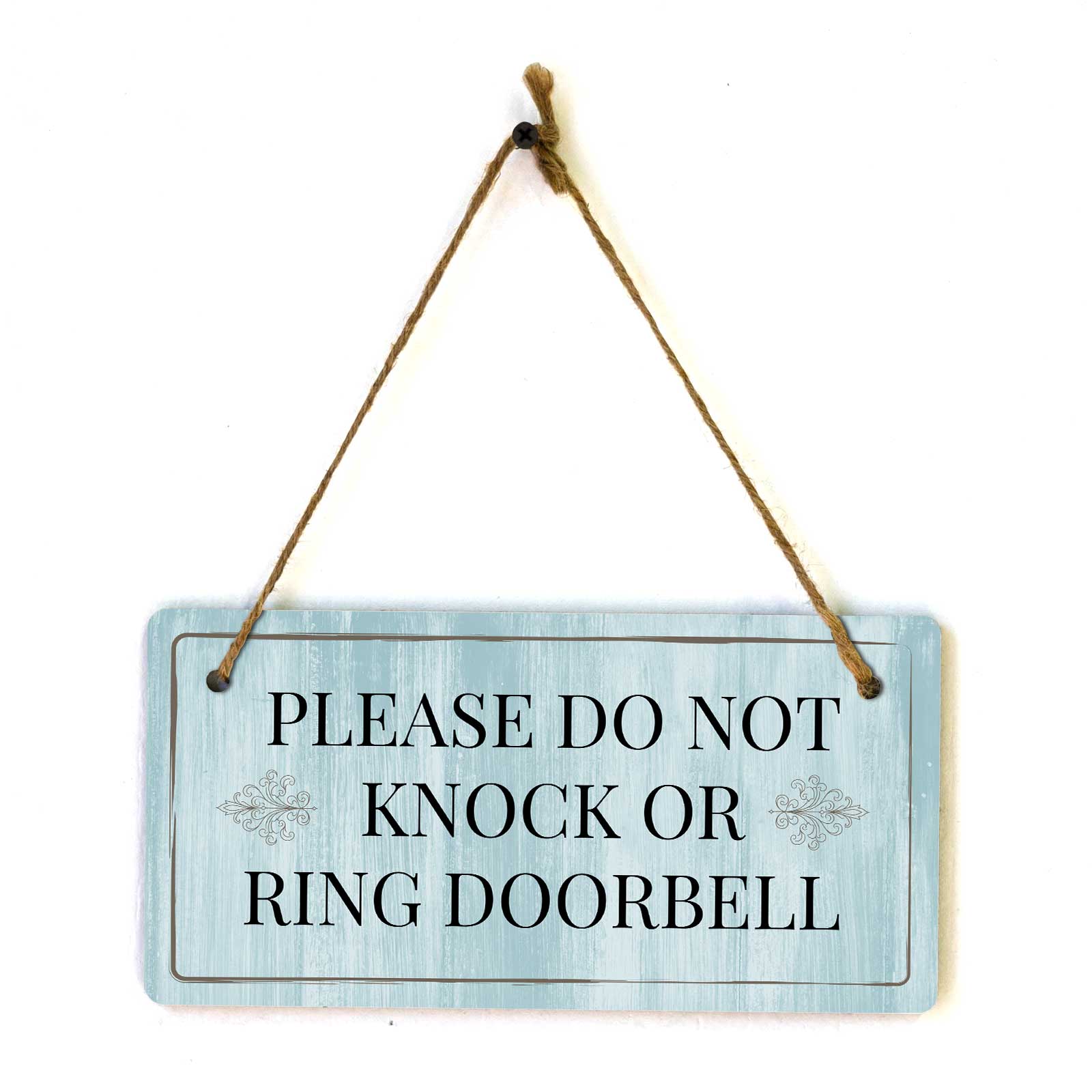 Instructions & Reminders | Rustic Light Blue Wood 5 x 10″ Hanging Signs