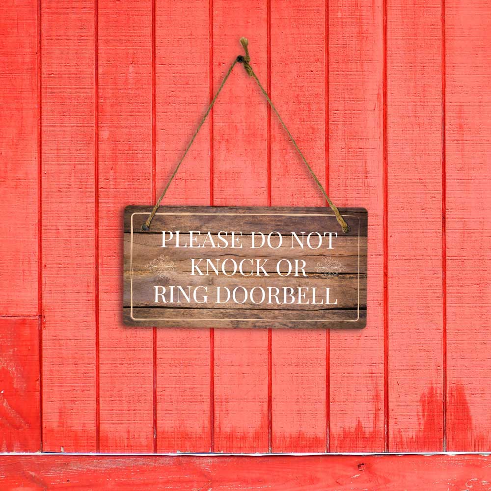 Instructions & Reminders | Rustic Oak Wood 5 x 10" Hanging Signs