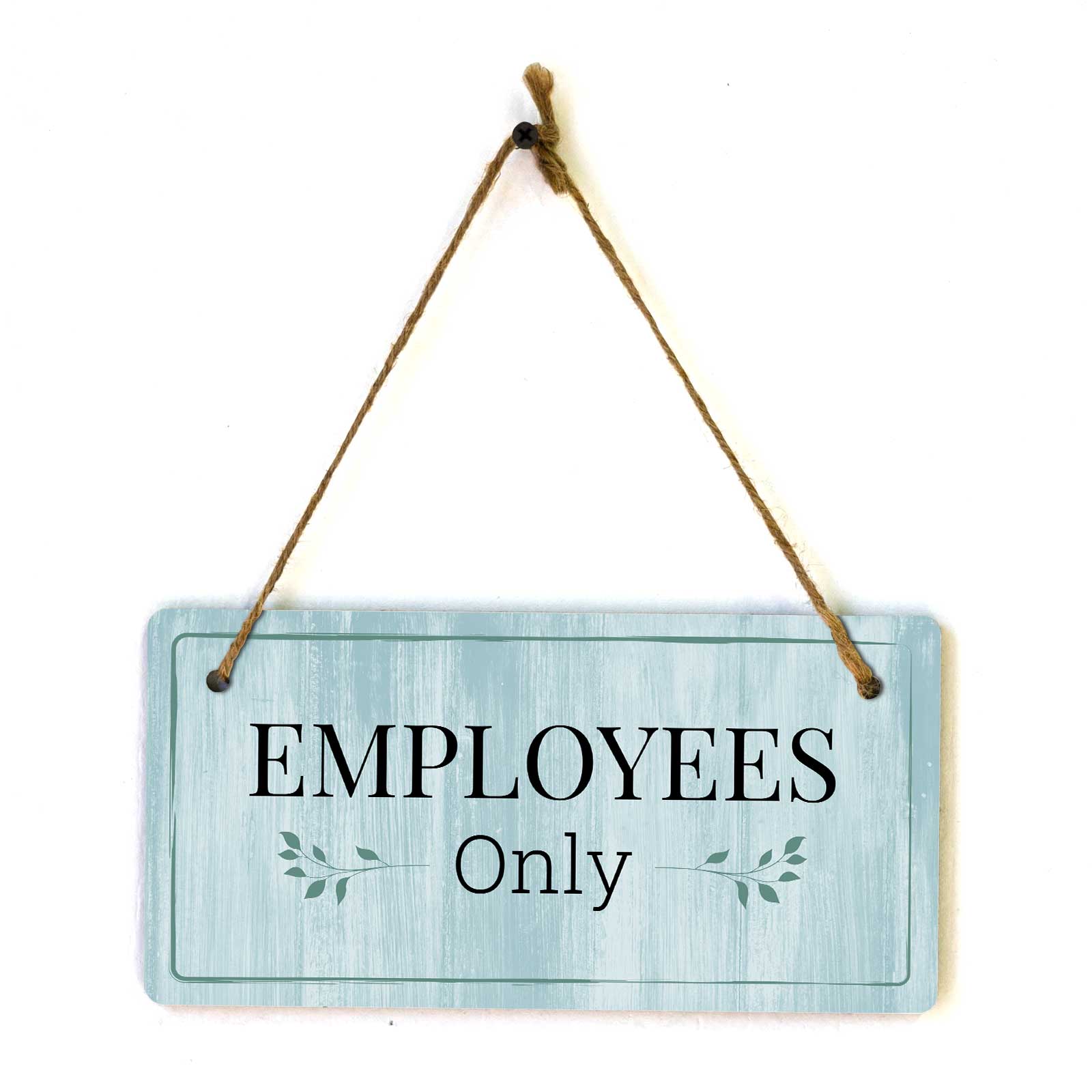 Access & Entry Control | Rustic Light Blue Wood 5 x 10″ Hanging Signs