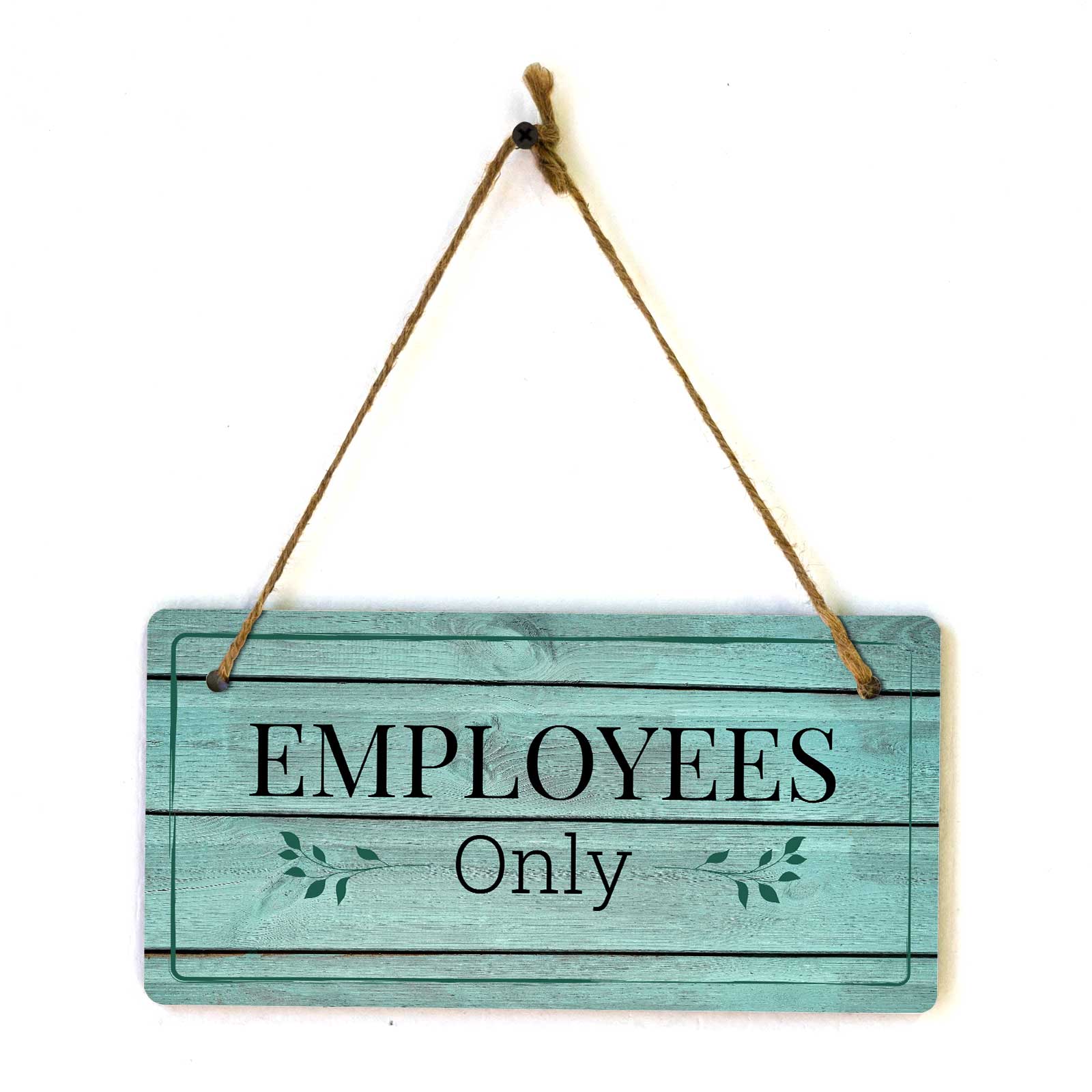 Access & Entry Control | Rustic Light Green Wood 5 x 10″ Hanging Signs