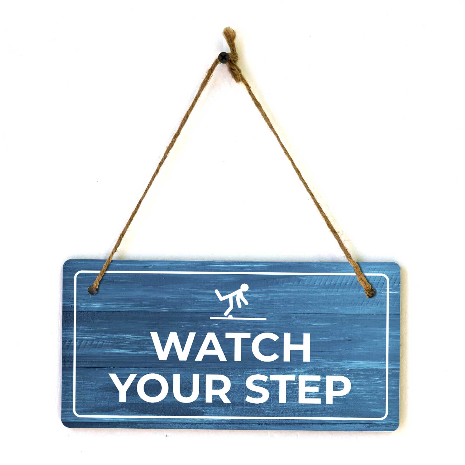 Directional & People Guidance | Rustic Dark Blue Wood 5 x 10″ Hanging Signs