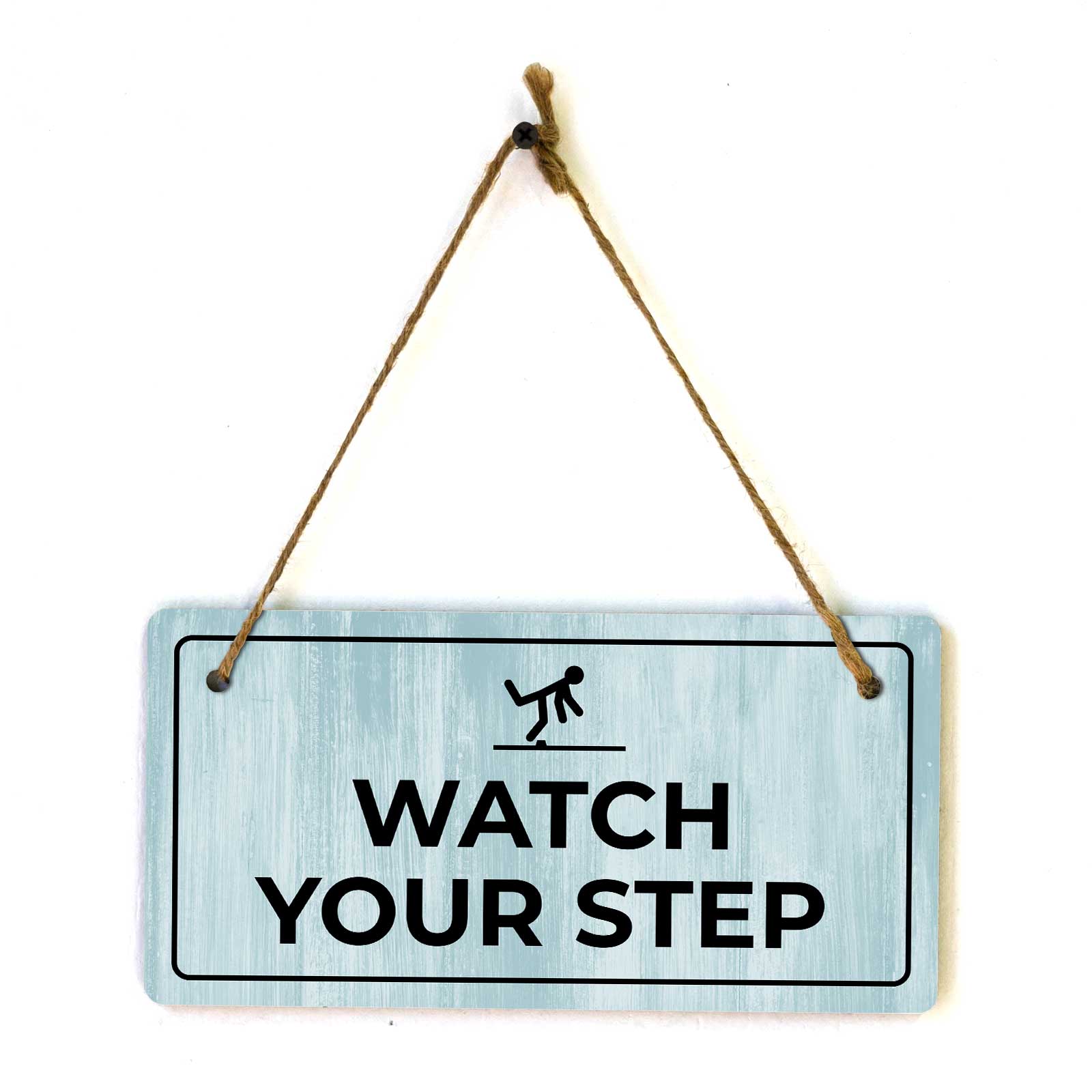 Directional & People Guidance | Rustic Light Blue Wood 5 x 10″ Hanging Signs