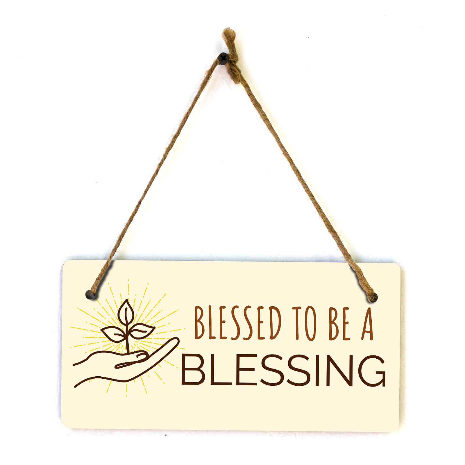 Inspirational and Motivational Religious 5×10 Hanging Plus Wall or Door Sign