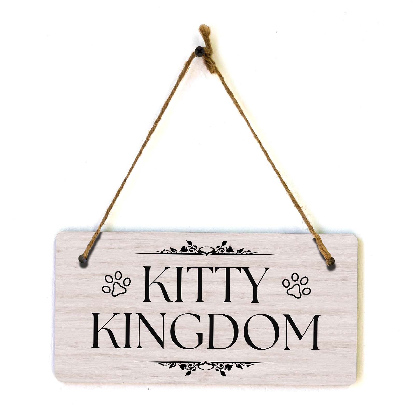 Cat Home Decor Signs | Rustic Wood 5 x 10″ Hanging Signs