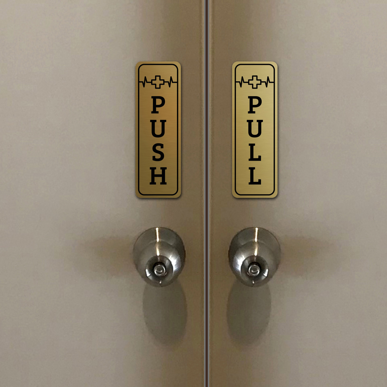 Signs ByLITA Vertical Push and Pull Door Signs (Medical Vectors) Door Sign - Produktbild 1