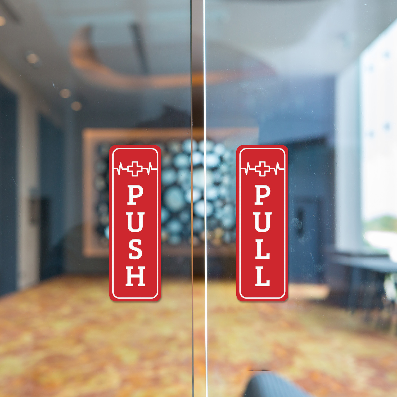 Signs ByLITA Vertical Push and Pull Door Signs (Medical Vectors) Door Sign - Produktbild 4