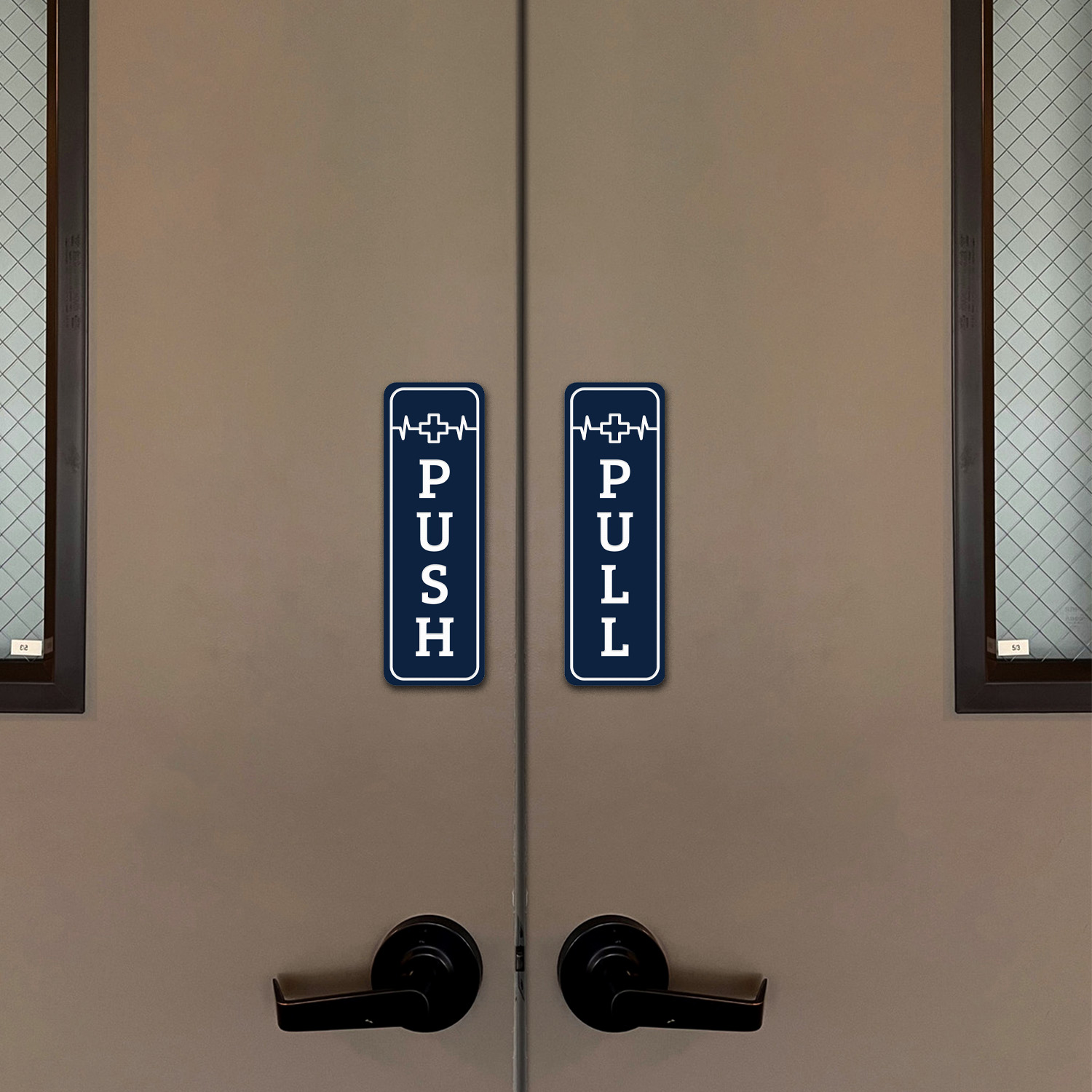 Signs ByLITA Vertical Push and Pull Door Signs (Medical Vectors) Door Sign - Produktbild 3
