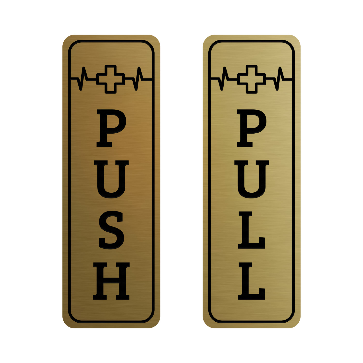 Signs ByLITA Vertical Push and Pull Door Signs (Medical Vectors) Door Sign