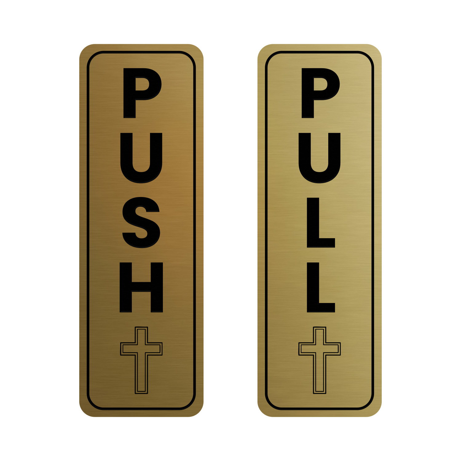 Signs ByLITA Vertical Push and Pull Door Signs (Church Crosses) Door Sign