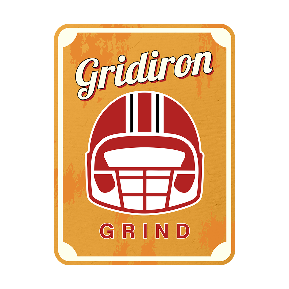 Portrait Round Plus Gridiron Grind Wall or Door Sign