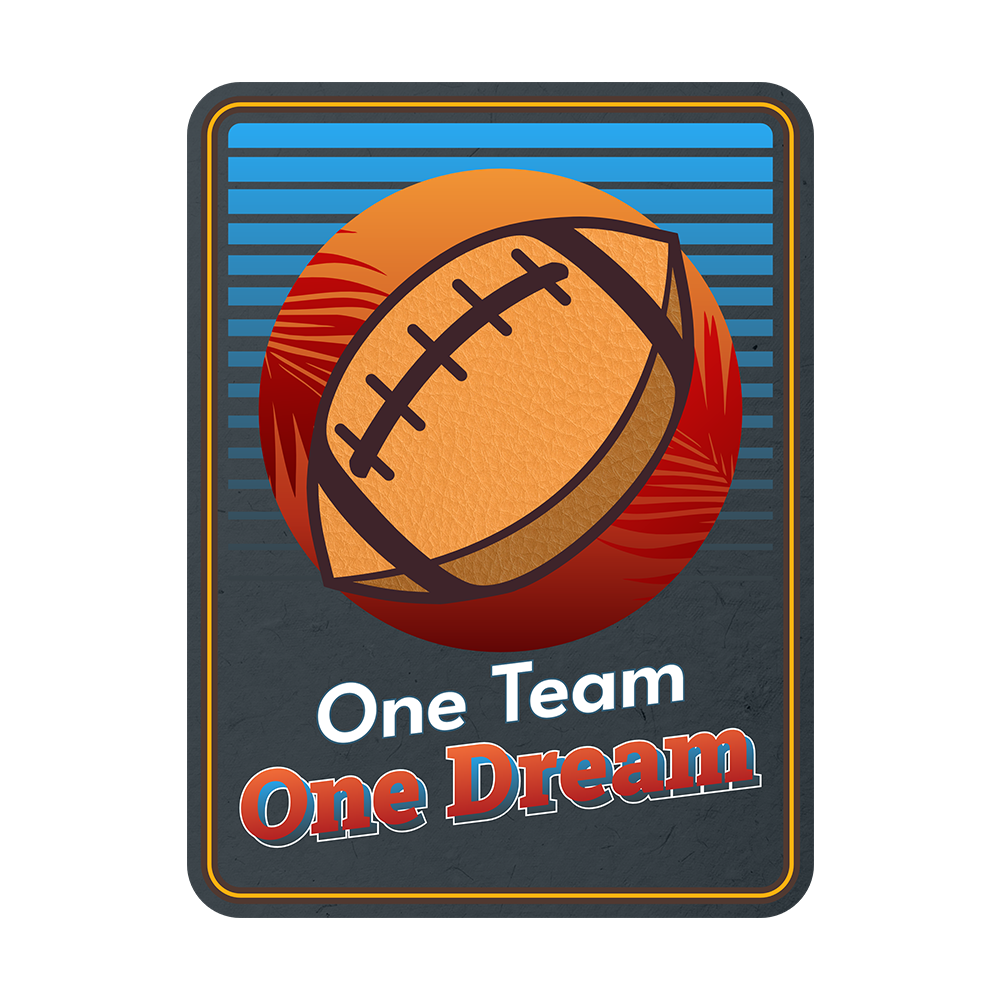 Portrait Round Plus One Team, One Dream Wall or Door Sign