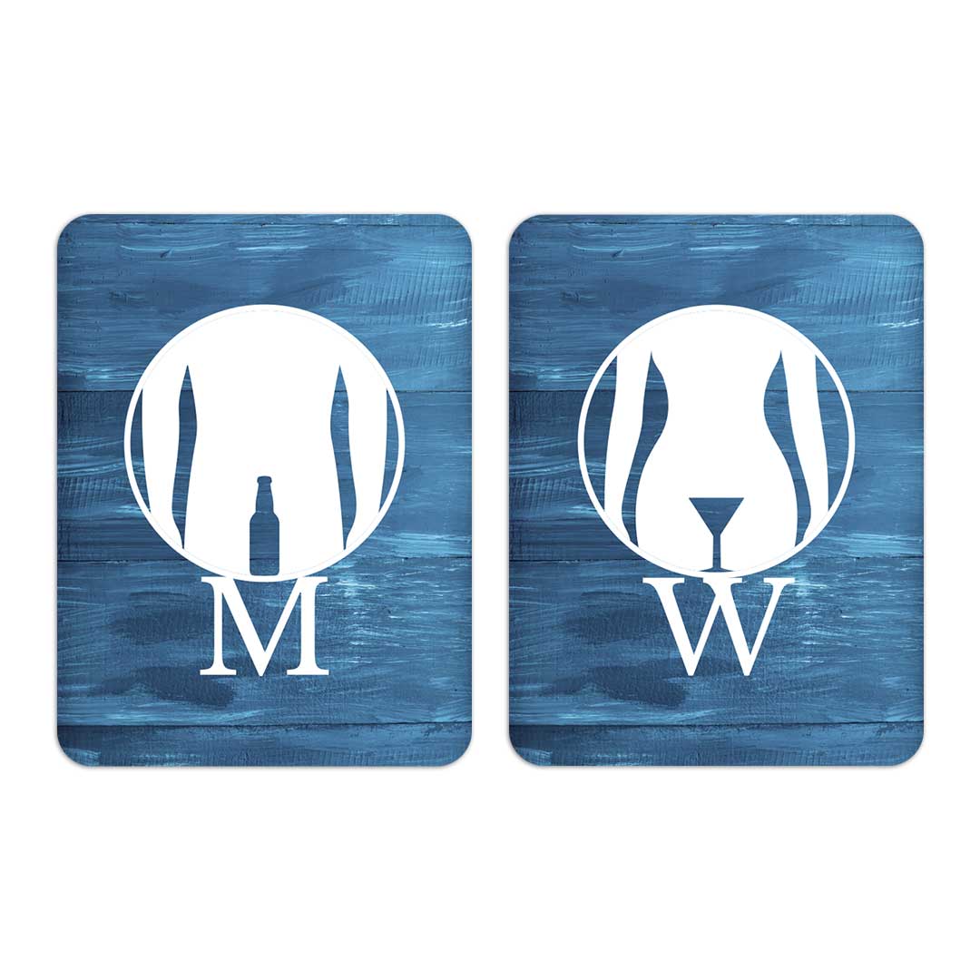 Portrait Round Plus – Fun Rude Restroom Wall or Door Sign | Fun Restroom Sign