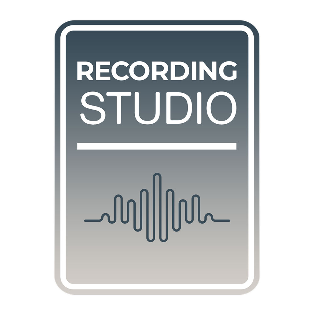 Portrait Round Plus Recording Studio Wall or Door Sign | Music Decor
