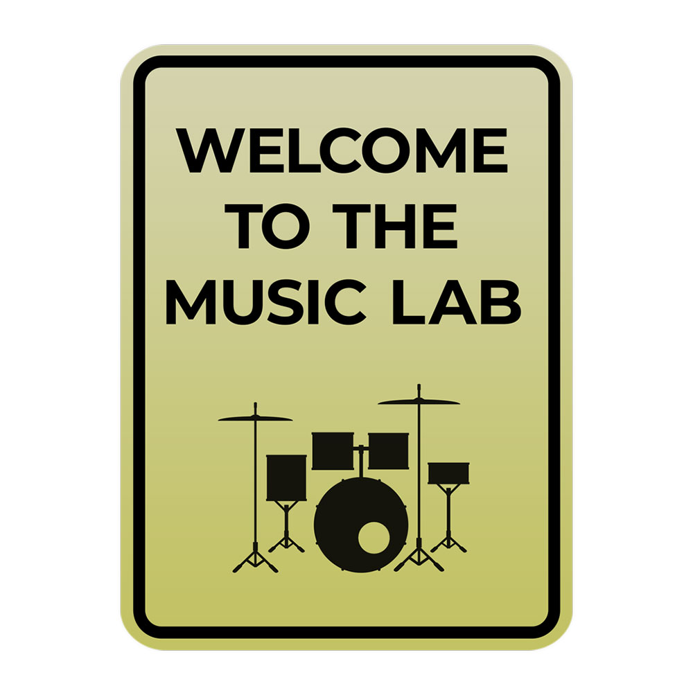 Portrait Round Plus Welcome to the Music Lab Wall or Door Sign | Music Decor