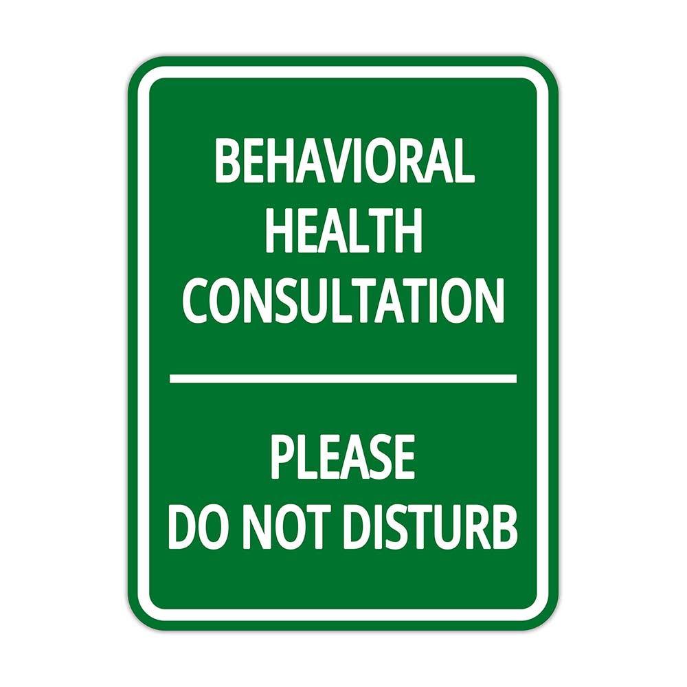 Portrait Round Plus Behavioral Health Consultation – Please Do Not Disturb Sign