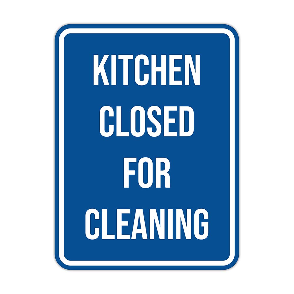 Portrait Round Plus Kitchen Closed For Cleaning Wall or Door Sign