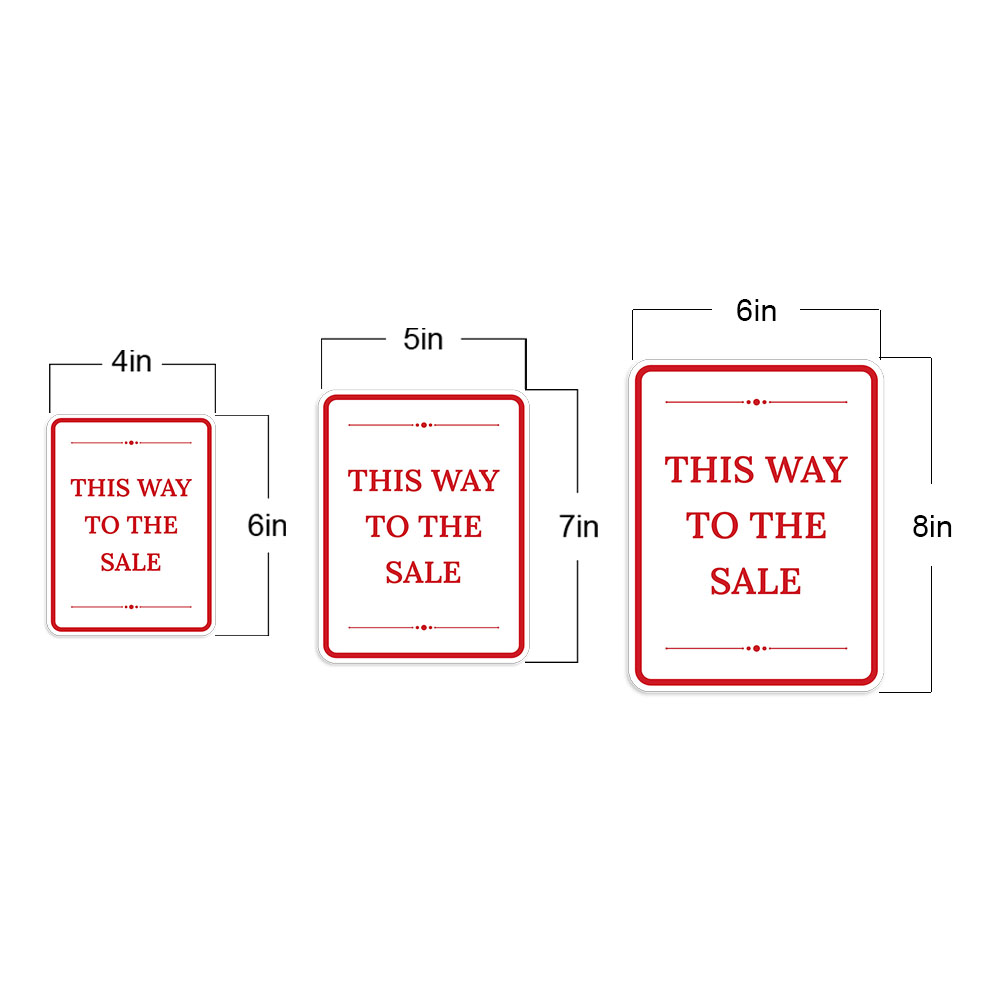 Portrait Round Plus This Way to the Sale Wall or Door Sign - Produktbild 6
