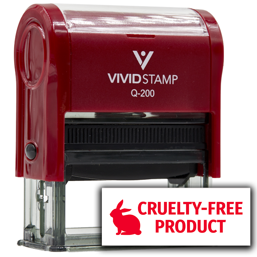 All Quality Cruelty-Free Product Self-Inking Rubber Stamp