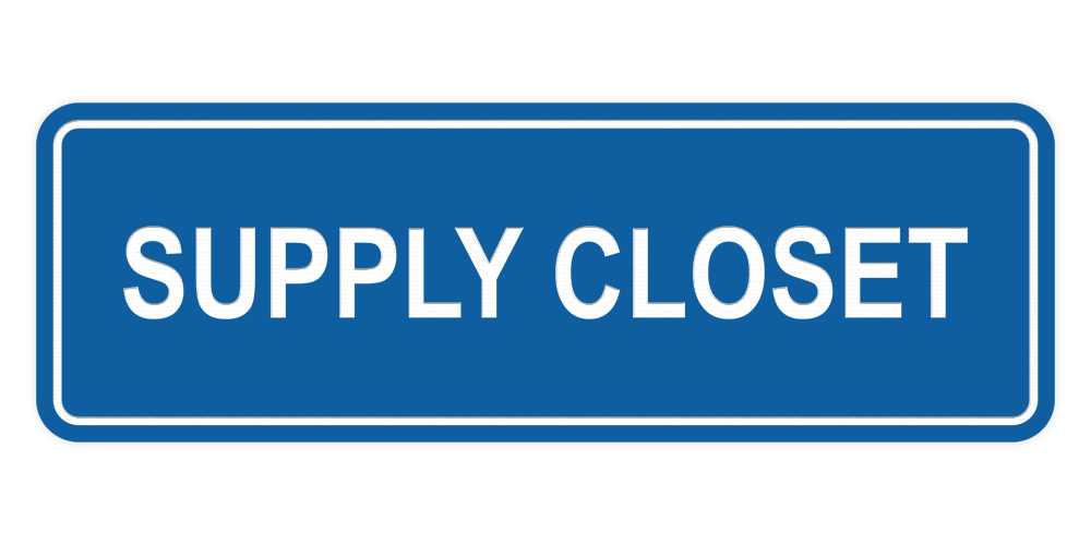 Signs ByLITA Standard Supply Closet Wall or Door Sign | Office Signage
