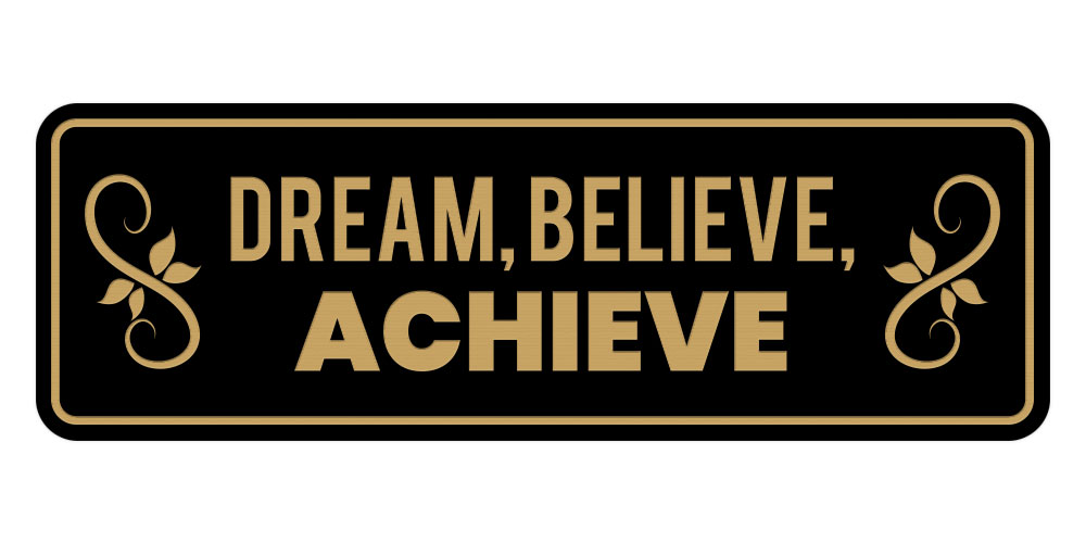 Signs ByLITA Standard Dream, Believe, Achieve Door or Wall Sign - Picture 19 of 72