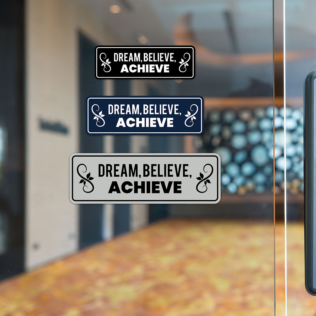 Signs ByLITA Standard Dream, Believe, Achieve Door or Wall Sign - Picture 31 of 72