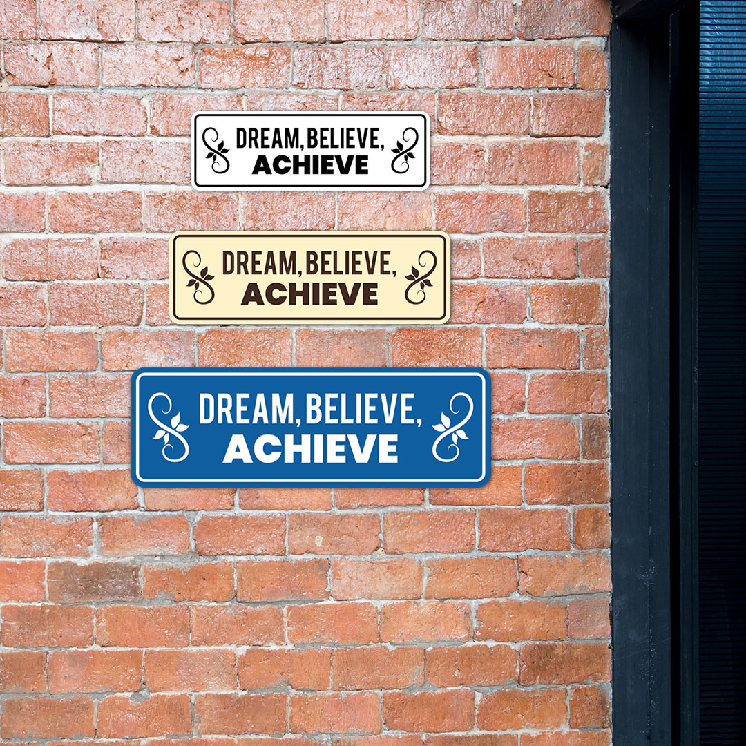 Signs ByLITA Standard Dream, Believe, Achieve Door or Wall Sign - Picture 57 of 72