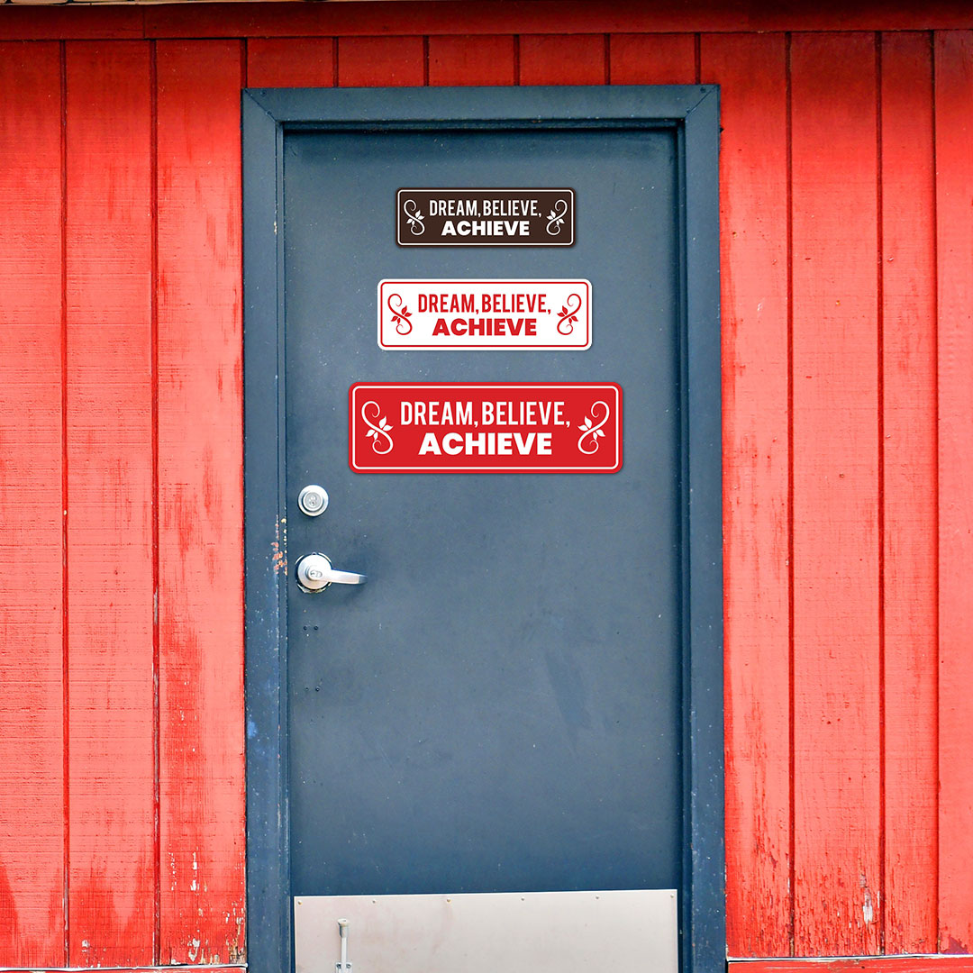 Signs ByLITA Standard Dream, Believe, Achieve Door or Wall Sign - Picture 56 of 72