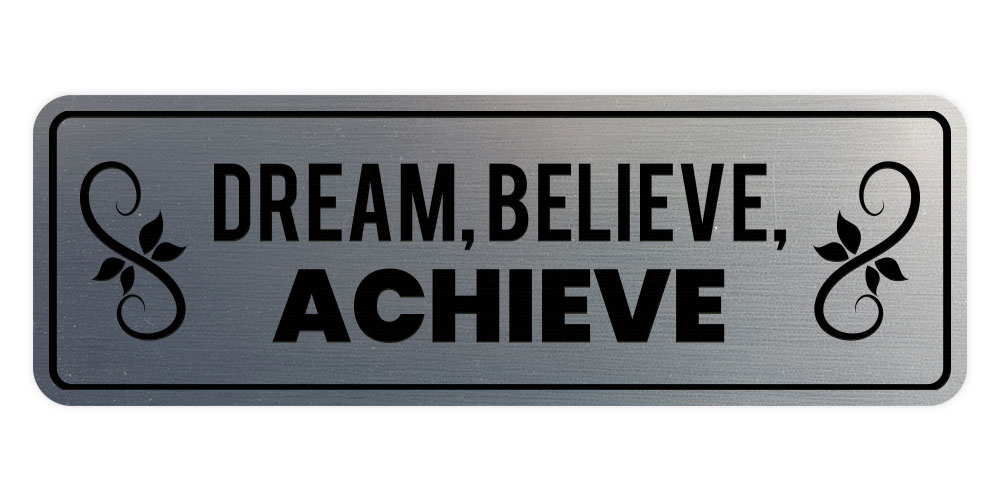 Signs ByLITA Standard Dream, Believe, Achieve Door or Wall Sign - Picture 46 of 72
