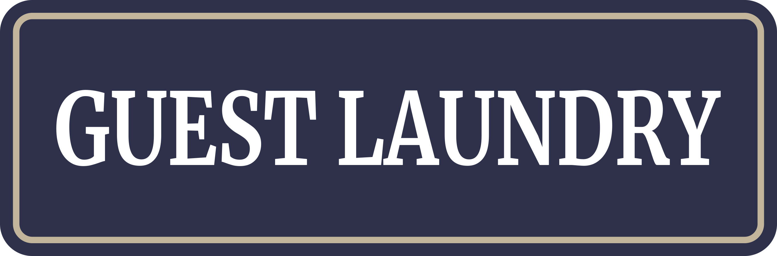 Standard Plus Guest Laundry Door or Wall Sign | Hospitality Washing Signage
