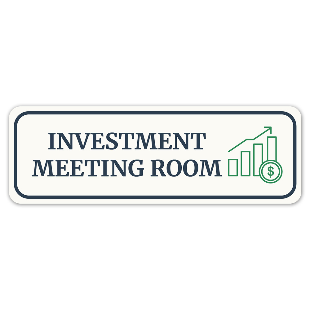 Standard Plus Investment Meeting Room Wall or Door Sign | Office Room Directions
