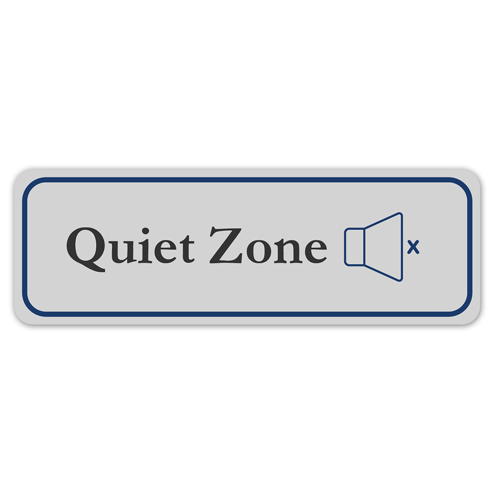 Standard Plus Quiet Zone Wall or Door Sign | Office Room Directions