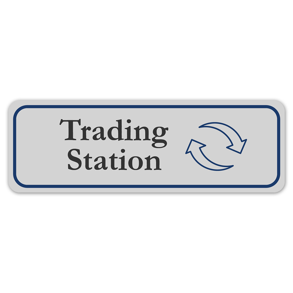 Standard Plus Trading Station Wall or Door Sign | Office Room Directions