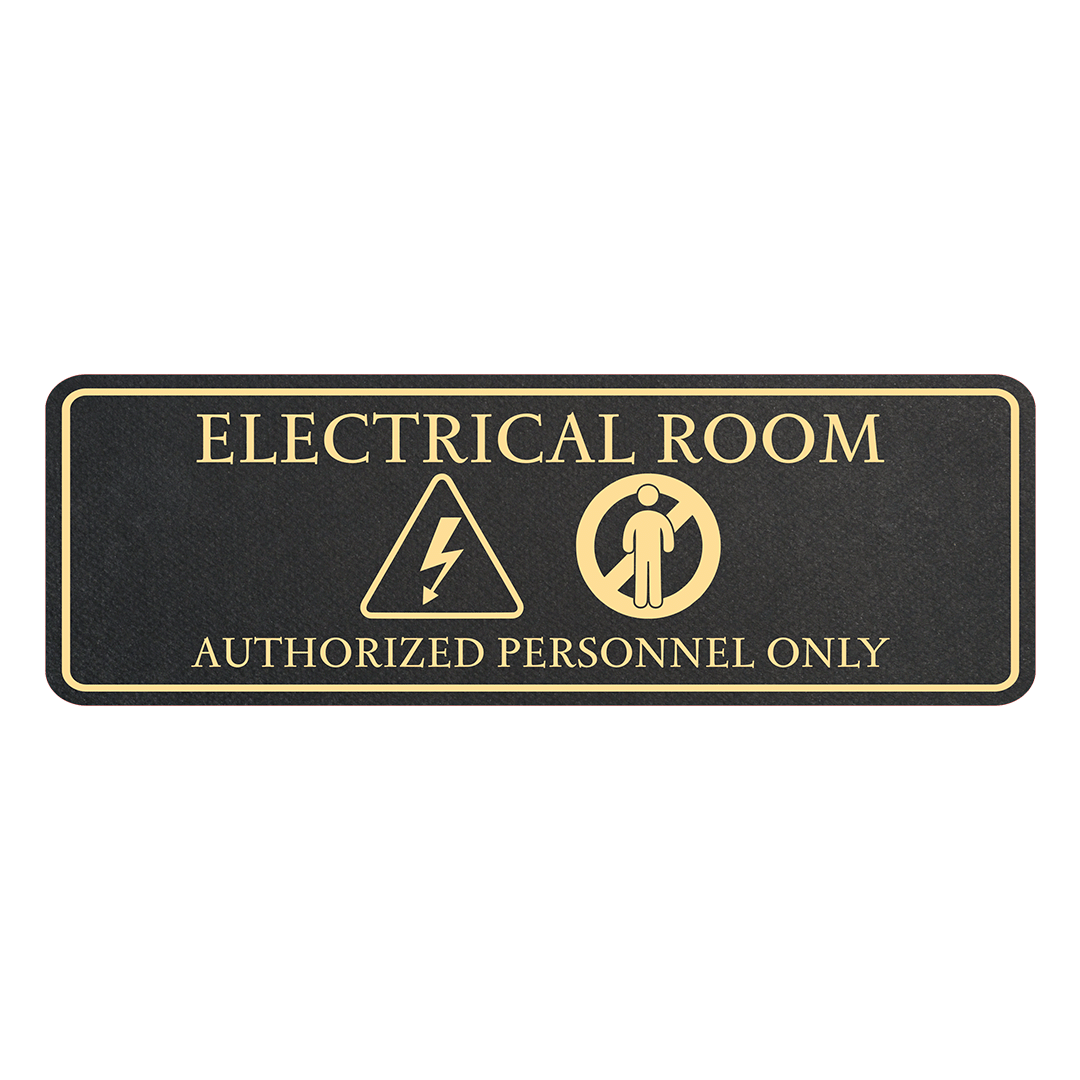 Standard Plus Electrical Room Authorized Personnel Only Wall or Door Sign