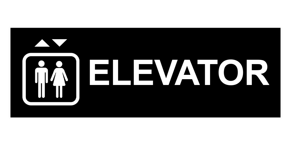 Basic Elevator Wall or Door Sign