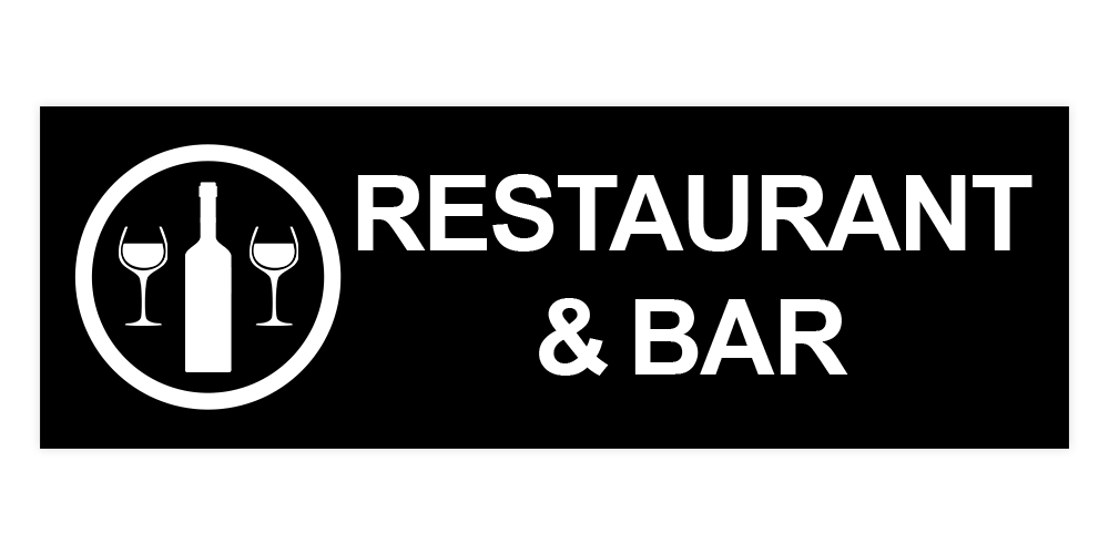 Basic Restaurant & Bar Wall or Door Sign