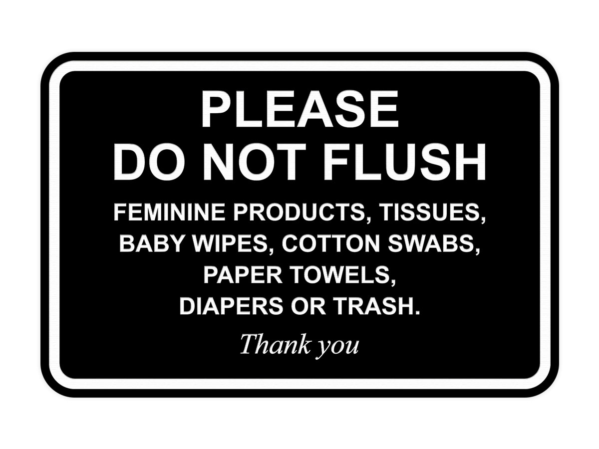 Please Do Not Flush Feminine Products, Tissues, Baby Wipes, Cotton Swabs... - Picture 7 of 48