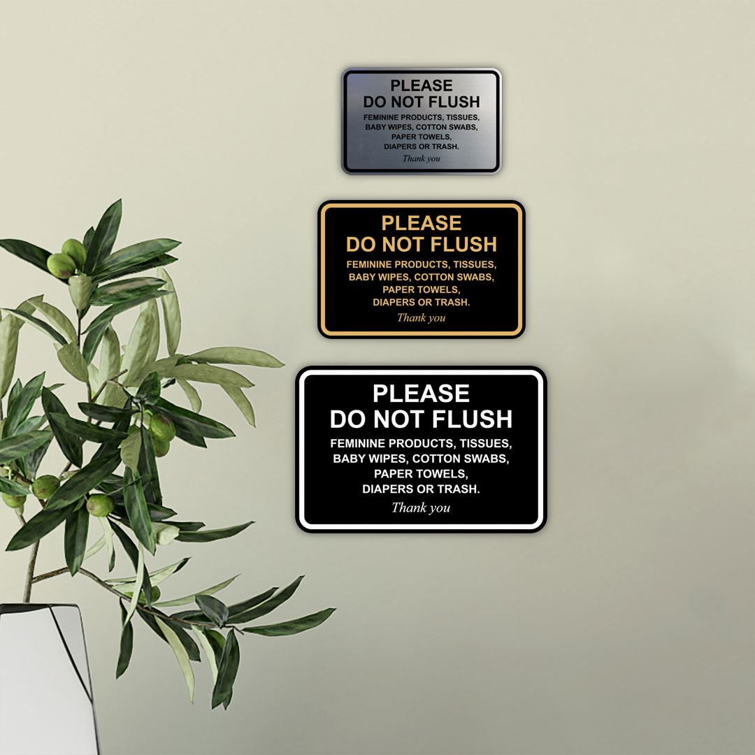 Please Do Not Flush Feminine Products, Tissues, Baby Wipes, Cotton Swabs... - Picture 22 of 48