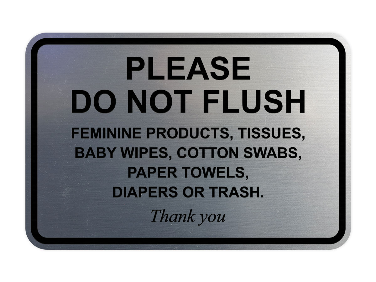 Please Do Not Flush Feminine Products, Tissues, Baby Wipes, Cotton Swabs... - Picture 31 of 48