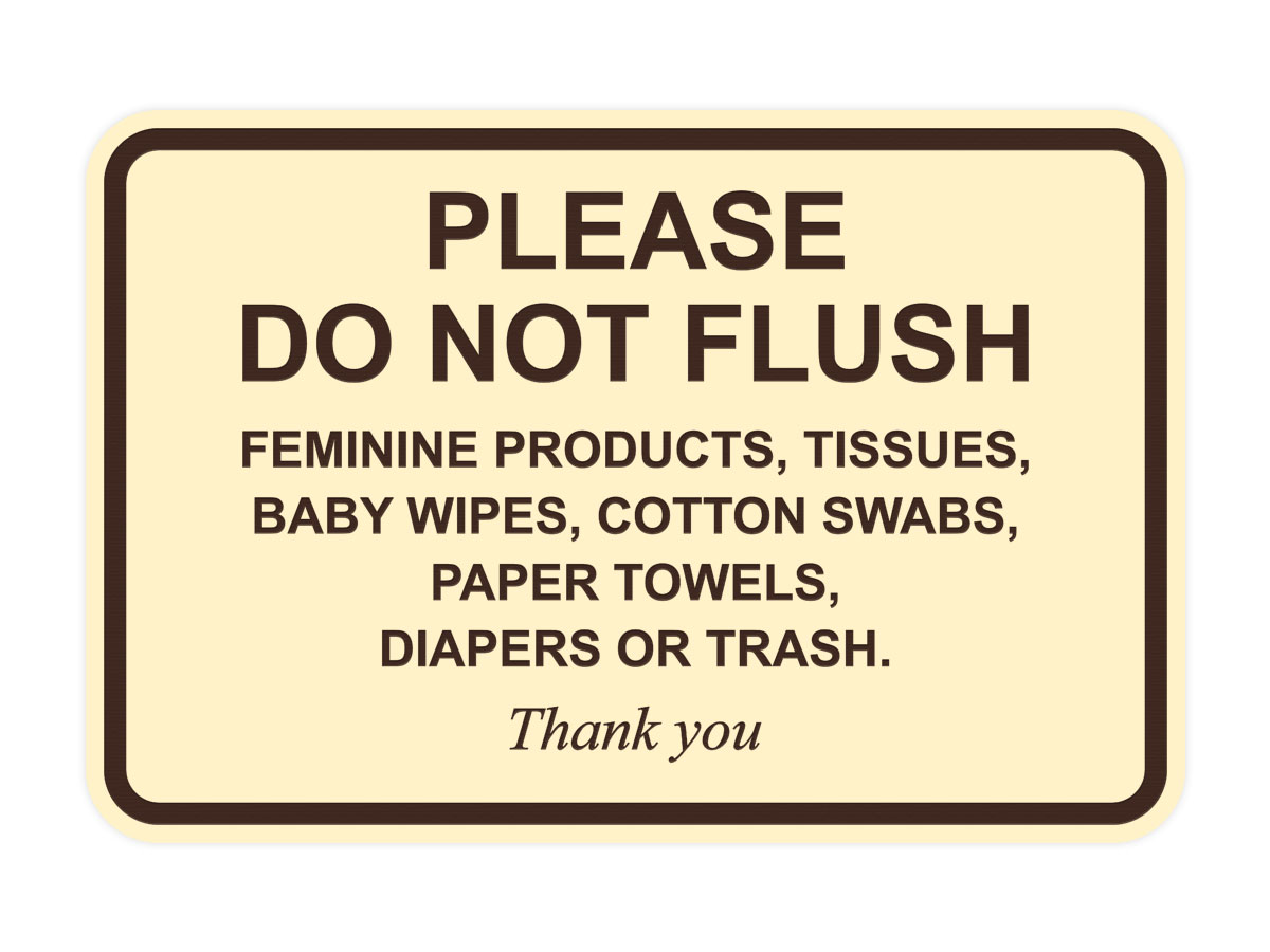 Please Do Not Flush Feminine Products, Tissues, Baby Wipes, Cotton Swabs... - Picture 37 of 48