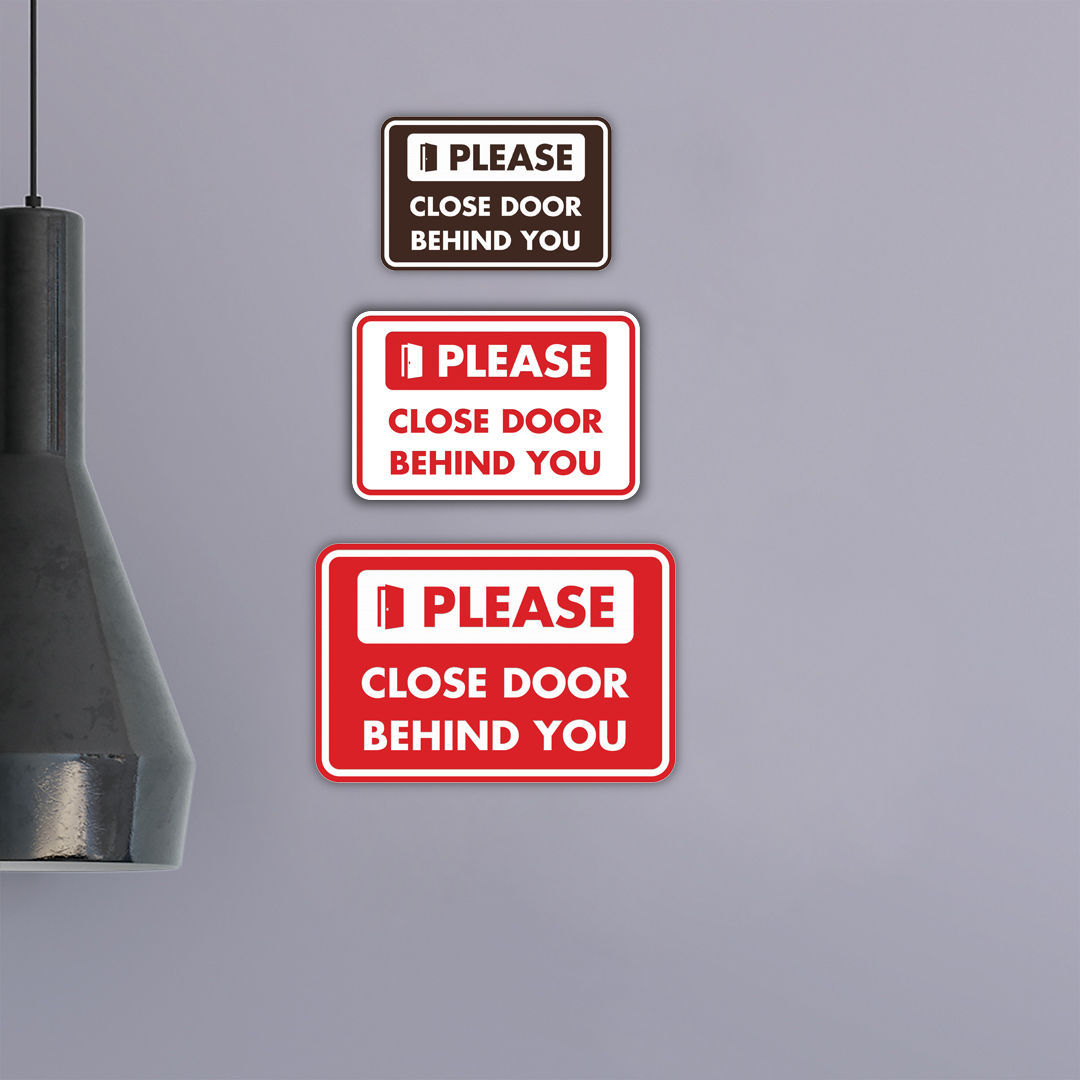 Classic Framed Please Close Door Behind You Wall or Door Sign - Picture 27 of 35