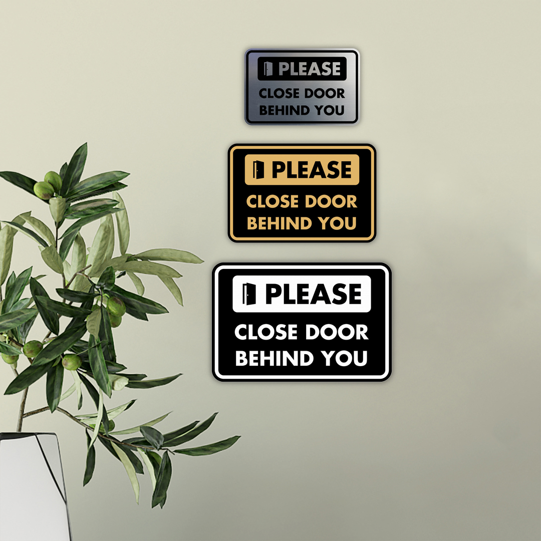 Classic Framed Please Close Door Behind You Wall or Door Sign - Picture 33 of 35
