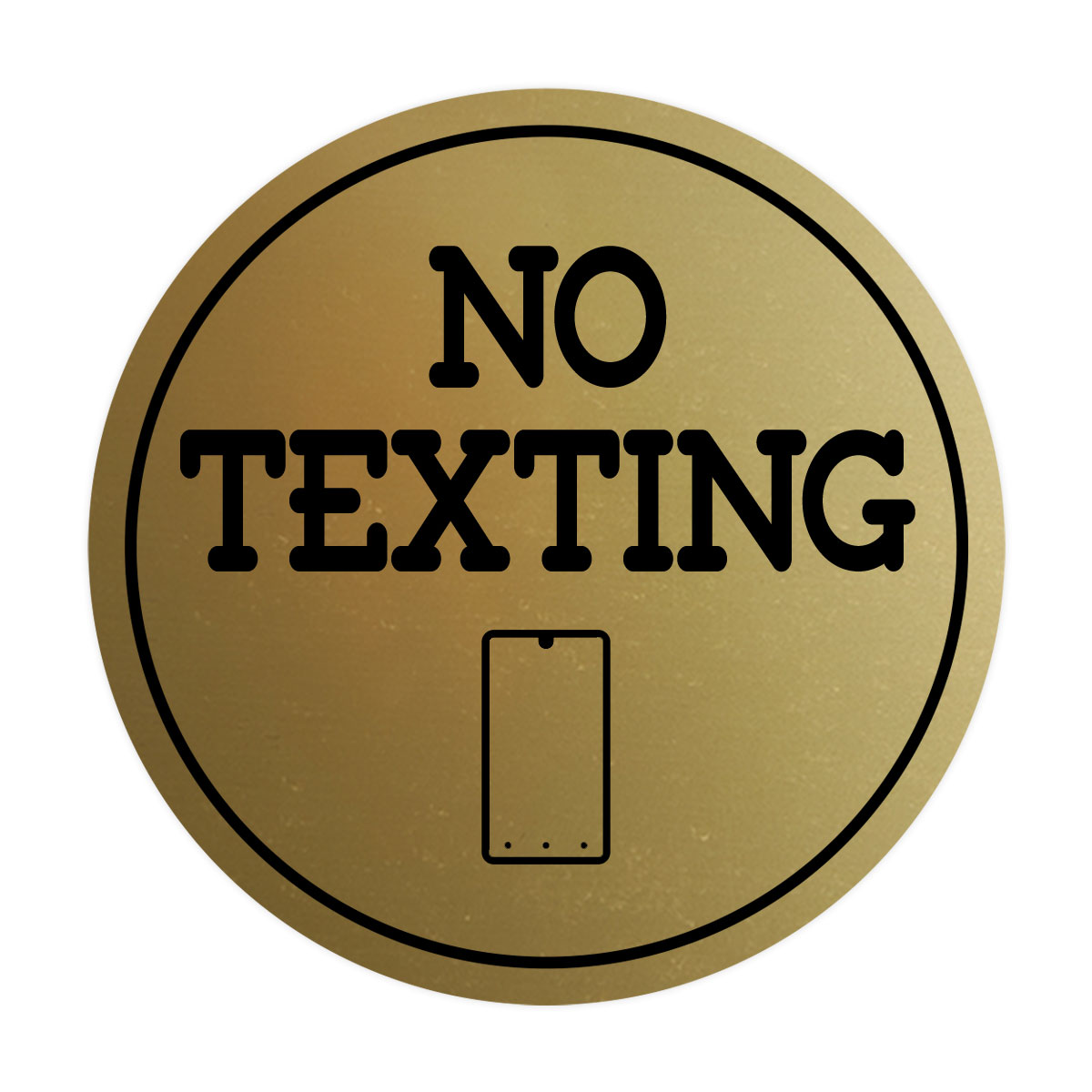 Signs ByLITA Circle No texting (Cellphone) Wall or Door Sign - Picture 25 of 48