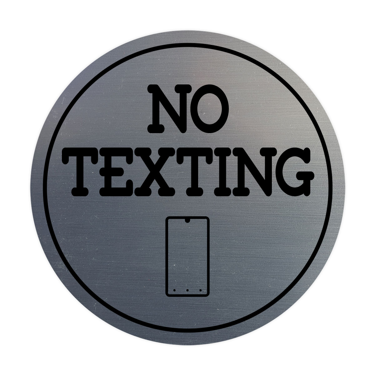 Signs ByLITA Circle No texting (Cellphone) Wall or Door Sign - Picture 31 of 48