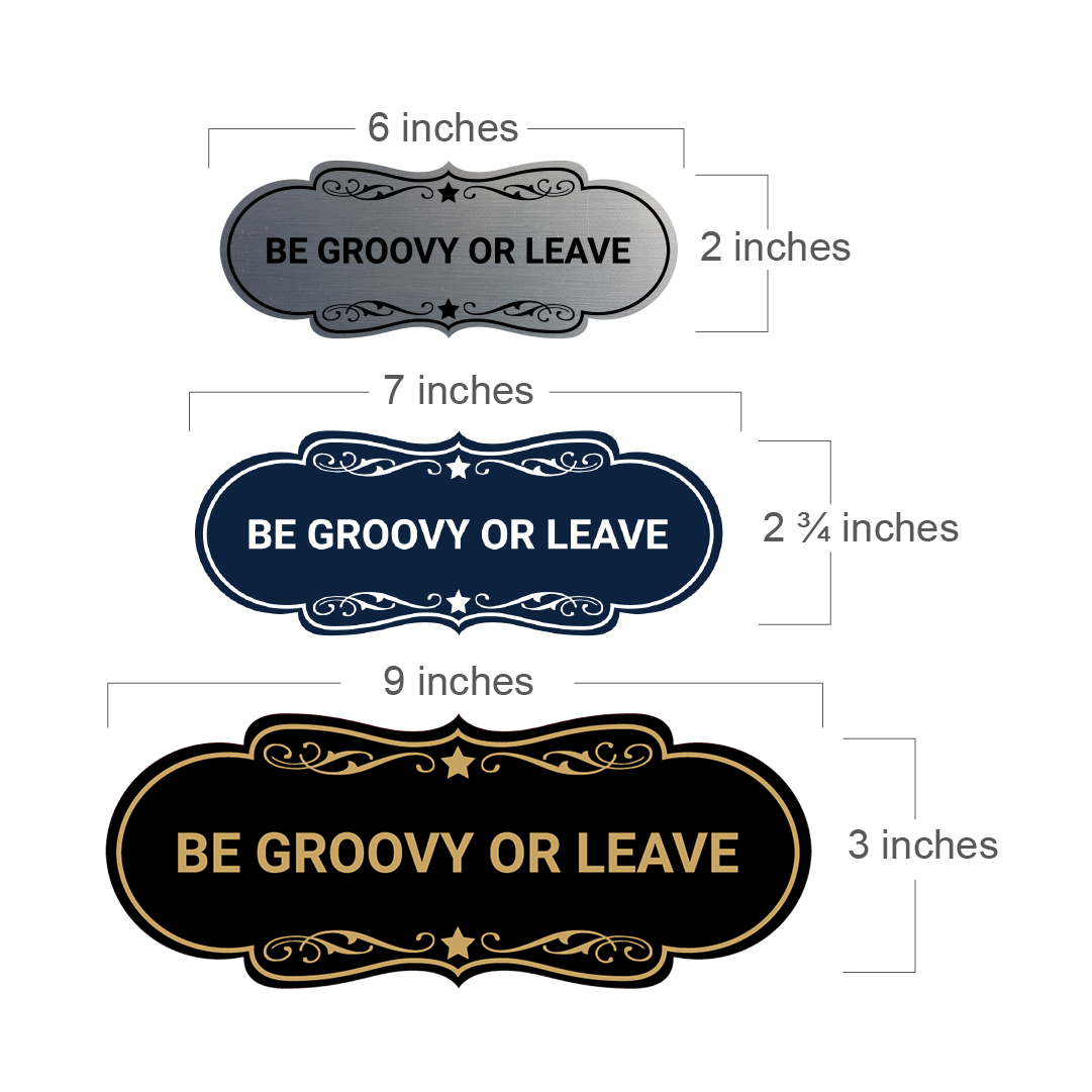 Designer Be Groovy or Leave Wall or Door Sign - Picture 10 of 32