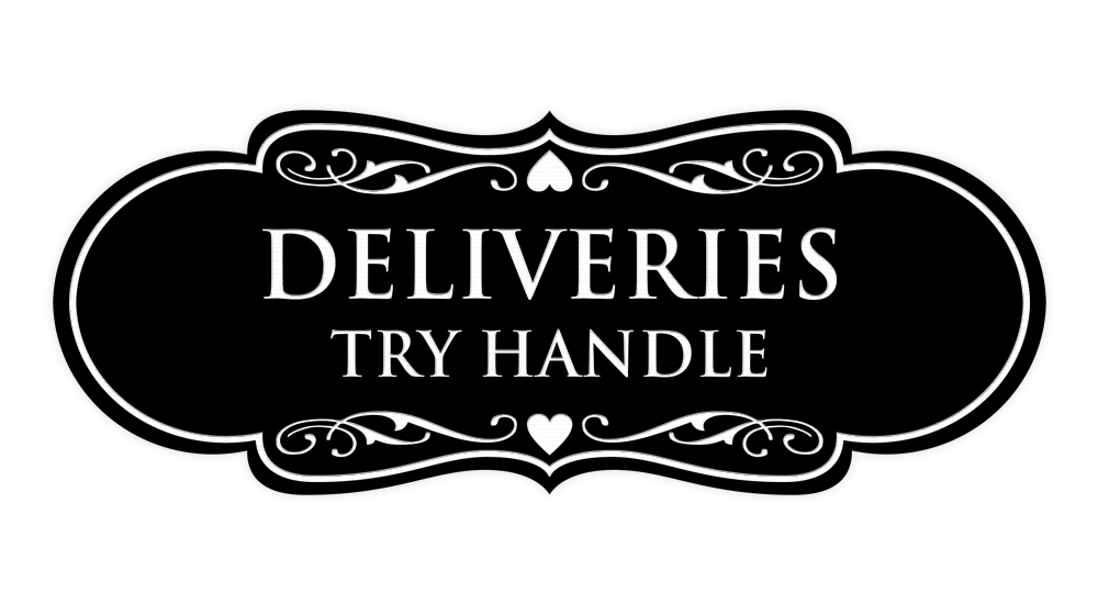 Designer Deliveries Try Handle Wall or Door Sign