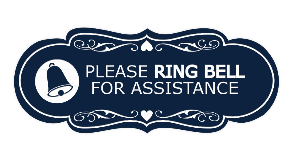 Designer Please Ring Bell for Assistance (Classic Bell) Wall or Door Sign - Picture 20 of 54