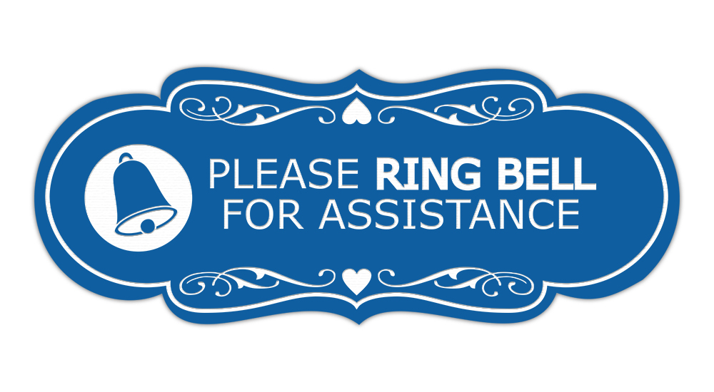 Designer Please Ring Bell for Assistance (Classic Bell) Wall or Door Sign - Picture 27 of 54