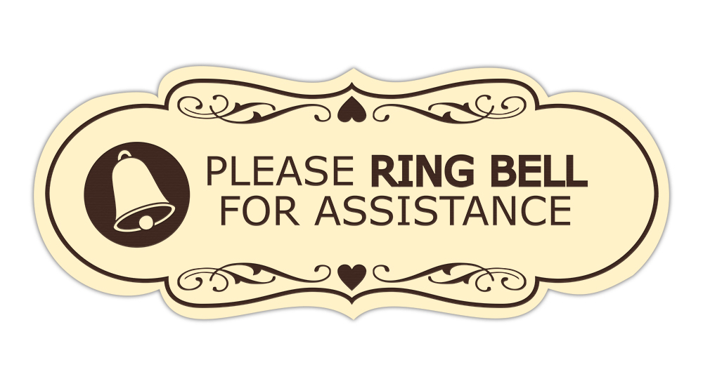 Designer Please Ring Bell for Assistance (Classic Bell) Wall or Door Sign - Picture 34 of 54