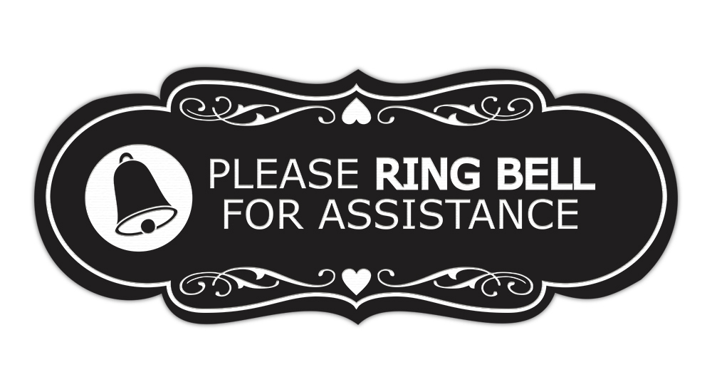 Designer Please Ring Bell for Assistance (Classic Bell) Wall or Door Sign - Picture 40 of 54