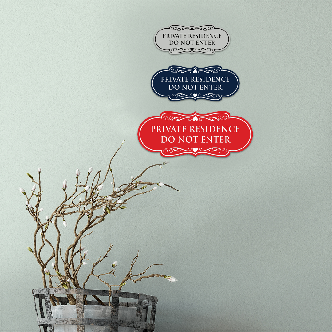 Designer Private Residence Do Not Enter Wall or Door Sign - Picture 35 of 45